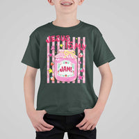 Cute Christian Faith Preppy Graphic T Shirt For Kid Jesus Is My Jam Strawberry Fruit Jar