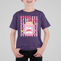 Cute Christian Faith Preppy Graphic T Shirt For Kid Jesus Is My Jam Strawberry Fruit Jar