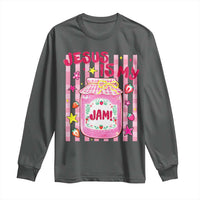 Cute Christian Faith Preppy Graphic Long Sleeve Shirt Jesus Is My Jam Strawberry Fruit Jar