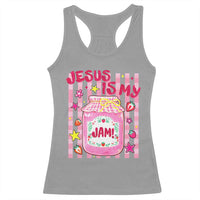 Cute Christian Faith Preppy Graphic Racerback Tank Top Jesus Is My Jam Strawberry Fruit Jar