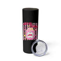 Cute Christian Faith Preppy Graphic Skinny Tumbler Jesus Is My Jam Strawberry Fruit Jar