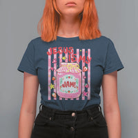 Cute Christian Faith Preppy Graphic T Shirt For Women Jesus Is My Jam Strawberry Fruit Jar