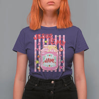 Cute Christian Faith Preppy Graphic T Shirt For Women Jesus Is My Jam Strawberry Fruit Jar