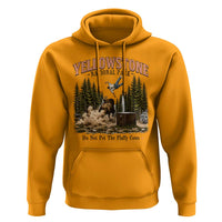 Do Not Pet The Fluffy Cows Yellowstone National Park Hoodie Funny Vintage Bison Tourist Attack Graphic
