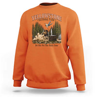 Do Not Pet The Fluffy Cows Yellowstone National Park Sweatshirt Funny Vintage Bison Tourist Attack Graphic