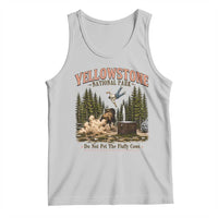 Do Not Pet The Fluffy Cows Yellowstone National Park Tank Top Funny Vintage Bison Tourist Attack Graphic