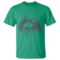 Yellowstone Bison Toss Est 2026 T Shirt Funny Sarcastic Tourist National Park Badge Graphic