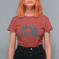 Yellowstone Bison Toss Est 2026 T Shirt For Women Funny Sarcastic Tourist National Park Badge Graphic