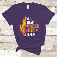 Fantasy Football T Shirt Eat Sleep Check My Lineup Repeat Player - Wonder Print Shop