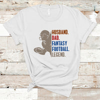 Fantasy Football T Shirt Husband Dad Legend Player Champion Mens - Wonder Print Shop
