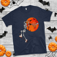 Basketball Skeleton T Shirt Halloween Basketball Lover Scary Night - Wonder Print Shop