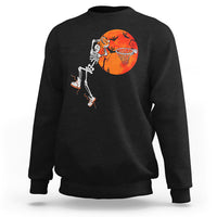 Basketball Skeleton Sweatshirt Halloween Basketball Lover Scary Night - Wonder Print Shop