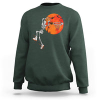 Basketball Skeleton Sweatshirt Halloween Basketball Lover Scary Night - Wonder Print Shop