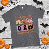 Halloween Reading T Shirt Helping Spooky Minds Grow One Phoneme Dyslexia Pumpkin - Wonder Print Shop