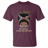 Hispanic Teacher T Shirt One Thankful Maestra Hispanic Heritage Month Teacher Latina Countries Flags Teacher Latina - Wonder Print Shop