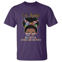Hispanic Teacher T Shirt One Thankful Maestra Hispanic Heritage Month Teacher Latina Countries Flags Teacher Latina - Wonder Print Shop