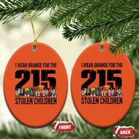 I Wear Orange For The 215 Stolen Children Christmas Ceramic Ornament Native Child Tribute 215 Memorial Awareness - Wonder Print Shop