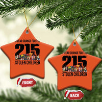 I Wear Orange For The 215 Stolen Children Christmas Ceramic Ornament Native Child Tribute 215 Memorial Awareness - Wonder Print Shop