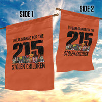 I Wear Orange For The 215 Stolen Children Garden Flag Native Child Tribute 215 Memorial Awareness - Wonder Print Shop