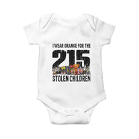 I Wear Orange For The 215 Stolen Children Baby Onesie Native Child Tribute 215 Memorial Awareness - Wonder Print Shop