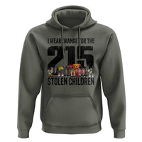 I Wear Orange For The 215 Stolen Children Hoodie Native Child Tribute 215 Memorial Awareness - Wonder Print Shop