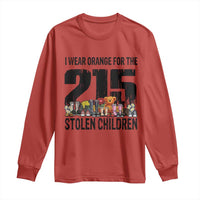 I Wear Orange For The 215 Stolen Children Long Sleeve Shirt Native Child Tribute 215 Memorial Awareness - Wonder Print Shop