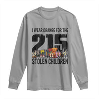 I Wear Orange For The 215 Stolen Children Long Sleeve Shirt Native Child Tribute 215 Memorial Awareness - Wonder Print Shop