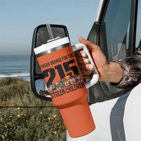 I Wear Orange For The 215 Stolen Children Tumbler With Handle Native Child Tribute 215 Memorial Awareness - Wonder Print Shop