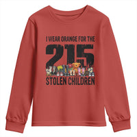 I Wear Orange For The 215 Stolen Children Youth Sweatshirt Native Child Tribute 215 Memorial Awareness - Wonder Print Shop