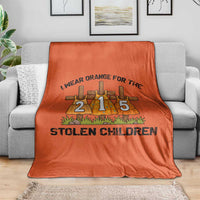 Orange Shirt Day Throw Blanket I Wear Orange For The 215 Stolen Children - Wonder Print Shop