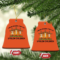 Orange Shirt Day Christmas Ceramic Ornament I Wear Orange For The 215 Stolen Children - Wonder Print Shop