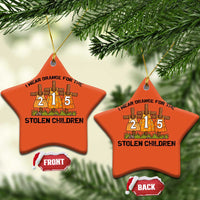 Orange Shirt Day Christmas Ceramic Ornament I Wear Orange For The 215 Stolen Children - Wonder Print Shop