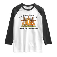 Orange Shirt Day Raglan Shirt I Wear Orange For The 215 Stolen Children - Wonder Print Shop