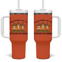 Orange Shirt Day Tumbler With Handle I Wear Orange For The 215 Stolen Children - Wonder Print Shop