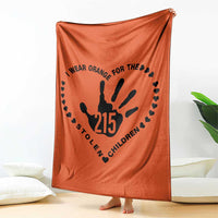 Orange Shirt Day Throw Blanket I Wear Orange For The Stolen Children 215 Memorial Tribute - Wonder Print Shop