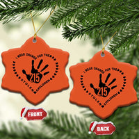 Orange Shirt Day Christmas Ceramic Ornament I Wear Orange For The Stolen Children 215 Memorial Tribute - Wonder Print Shop
