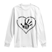 Orange Shirt Day Long Sleeve Shirt I Wear Orange For The Stolen Children 215 Memorial Tribute - Wonder Print Shop