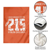 I Wear Orange For The 215 Stolen Children Garden Flag Orange Shirt Day 215 Memorial Awareness - Wonder Print Shop