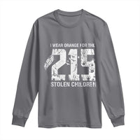 I Wear Orange For The 215 Stolen Children Long Sleeve Shirt Orange Shirt Day 215 Memorial Awareness - Wonder Print Shop