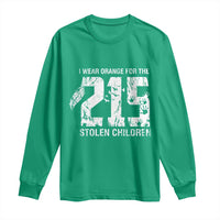 I Wear Orange For The 215 Stolen Children Long Sleeve Shirt Orange Shirt Day 215 Memorial Awareness - Wonder Print Shop