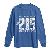 I Wear Orange For The 215 Stolen Children Long Sleeve Shirt Orange Shirt Day 215 Memorial Awareness - Wonder Print Shop