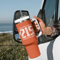I Wear Orange For The 215 Stolen Children Tumbler With Handle Orange Shirt Day 215 Memorial Awareness - Wonder Print Shop