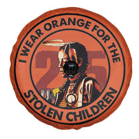 I Wear Orange For The 215 Stolen Children Spare Tire Cover Indigenous Girl Orange Shirt Day - Wonder Print Shop