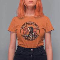 I Wear Orange For The 215 Stolen Children T Shirt For Women Indigenous Girl Orange Shirt Day - Wonder Print Shop