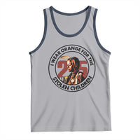 I Wear Orange For The 215 Stolen Children Tank Top Indigenous Girl Orange Shirt Day - Wonder Print Shop