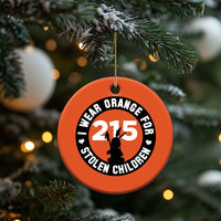 Orange Shirt Day 215 Memorial Christmas Ceramic Ornament I Wear Orange For Stolen Children Indigenous Tribute - Wonder Print Shop