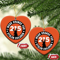 Orange Shirt Day 215 Memorial Christmas Ceramic Ornament I Wear Orange For Stolen Children Indigenous Tribute - Wonder Print Shop