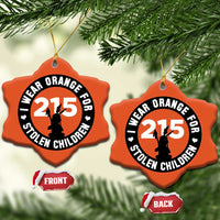 Orange Shirt Day 215 Memorial Christmas Ceramic Ornament I Wear Orange For Stolen Children Indigenous Tribute - Wonder Print Shop