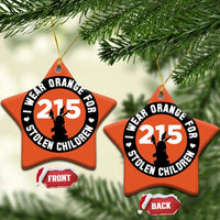 Orange Shirt Day 215 Memorial Christmas Ceramic Ornament I Wear Orange For Stolen Children Indigenous Tribute - Wonder Print Shop