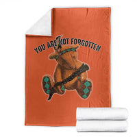 Orange Shirt Day Memorial Bear Throw Blanket You Are Not Forgotten Stolen Children Tribute - Wonder Print Shop